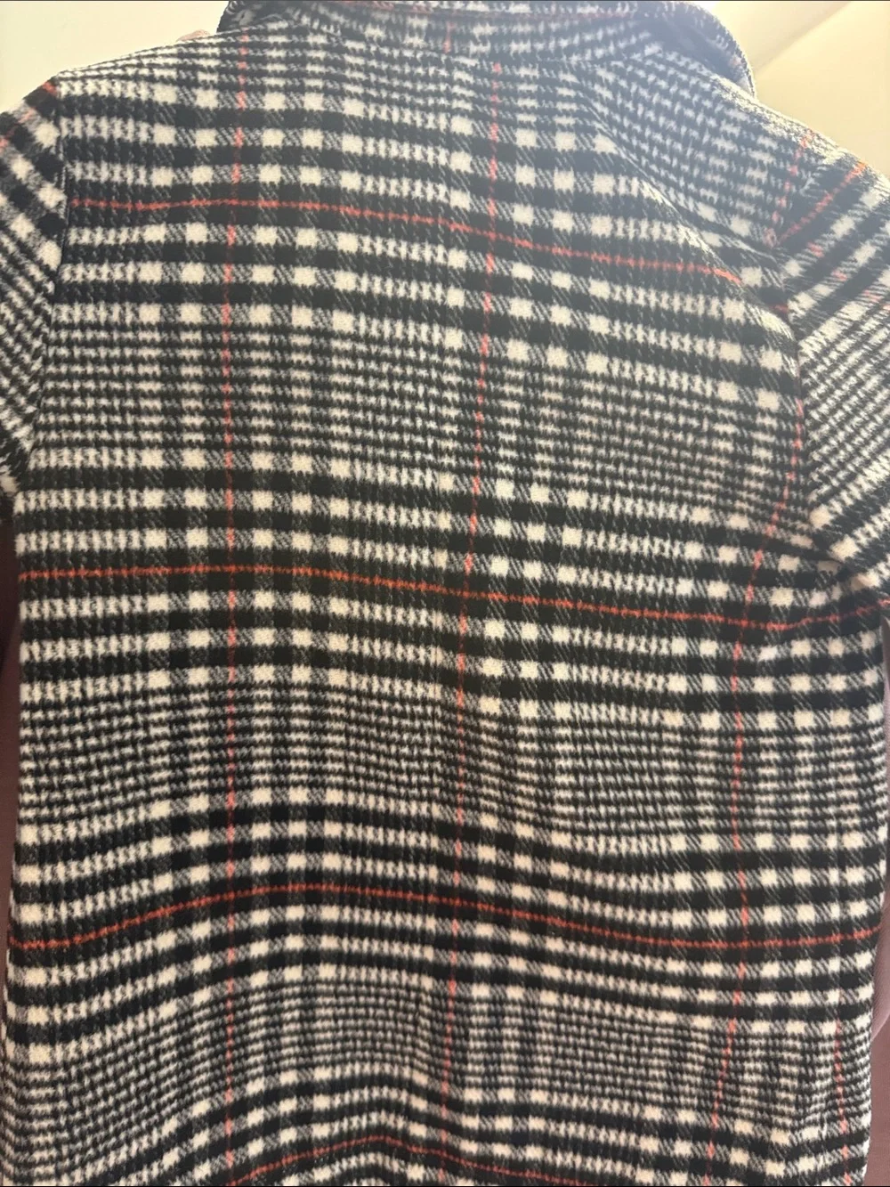 Old Navy Black, White & Red Plaid Girls' Peacoat